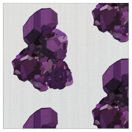 Tela Poliéster Amethyst Crystal Stone Fabric Poplin
