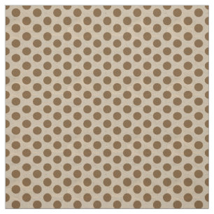 Tela Polk Dots Brown sobre Tan Fabric