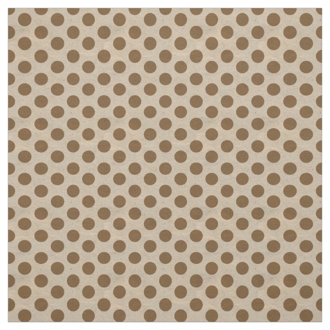 Tela Polk Dots Brown sobre Tan Fabric (Retal)