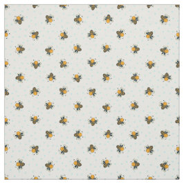 Tela Polka Dote Abejas Antiguas Blancas