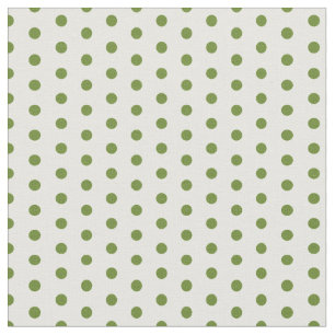 Tela Polkadots verdes sobre el patrón de fondo blanco