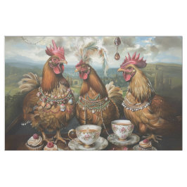 Tela Pollitos de granja Tea Fiesta Fabric