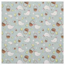 Tela Pollo de granja infantil y tejido de algodón de hu