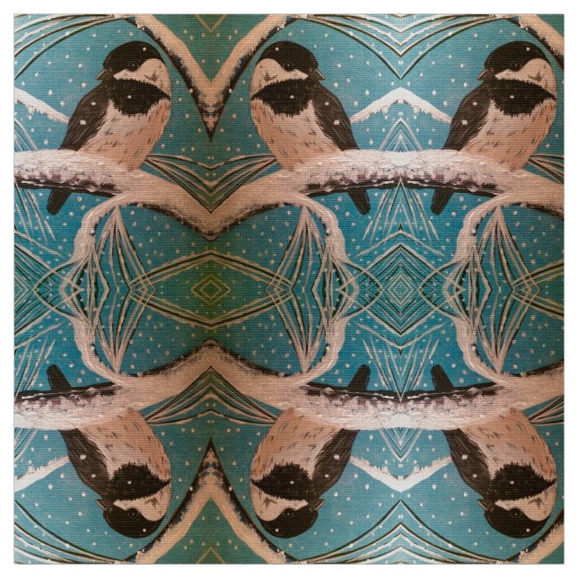 Tela Pollos en ramas de feriado (Retal)