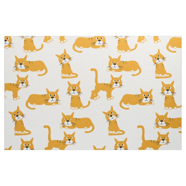 Tela Polos de gato jengibre ("Cuarto gordo" (fat quarter))