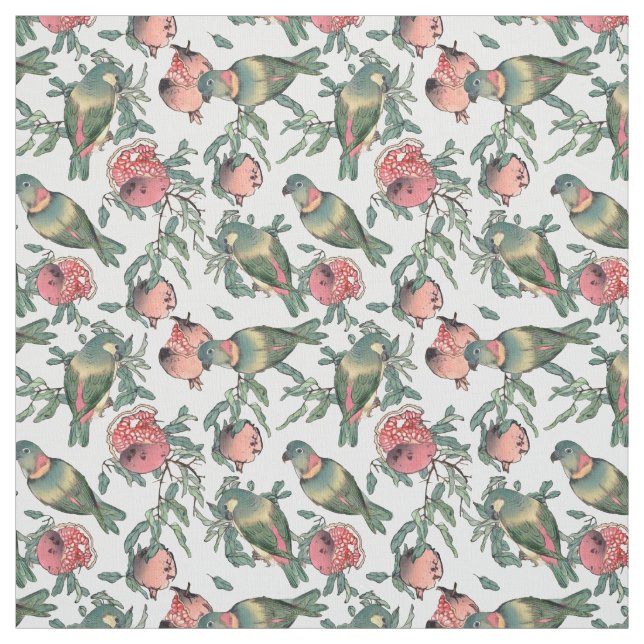 Tela Pomegranato y Aves Aves (Retal)