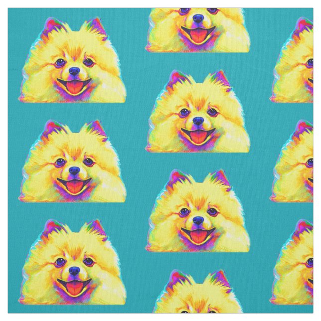 Tela Pomeranian colorido (Retal)
