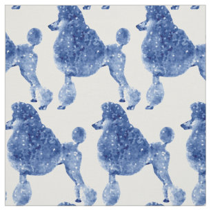 Tela Poodle azul índigo