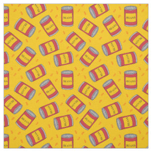 Tela Pop Art Beans Kitchen Food Pattern