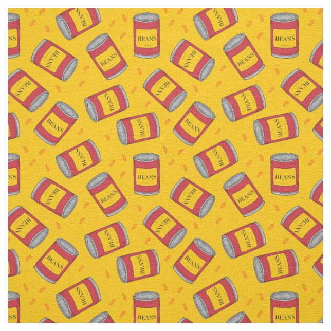 Tela Pop Art Beans Kitchen Food Pattern (Retal)