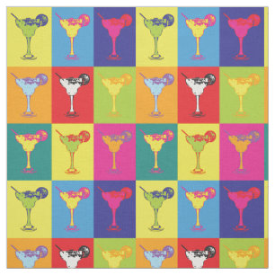 Tela Pop Art Margarita Cocktails Patrón retro