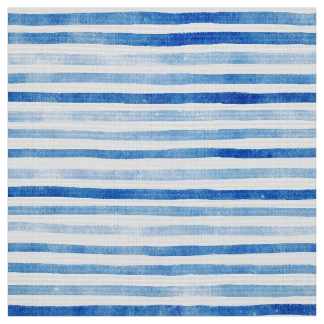 Tela Poplin patrón de tiras de agua cian-azul (Retal)