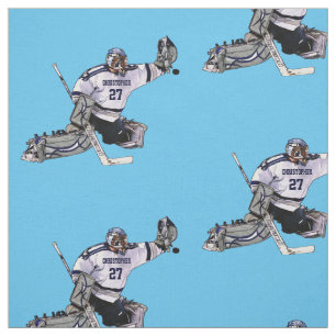 Tela Portero del hockey sobre hielo con su dibujo