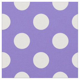 Tela Pos de polka blanco en periwinkle