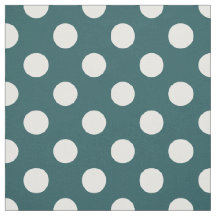 Pos de polka blanco en verde azulado