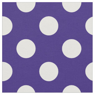 Tela Pos de polka blanco sobre azul oscuro