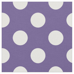 Tela Pos de polka blanco sobre ultravioleta