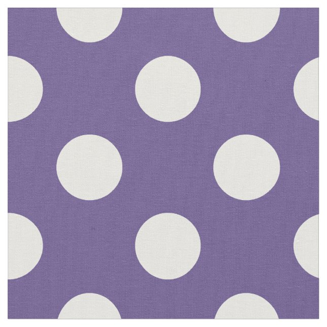 Tela Pos de polka blanco sobre ultravioleta (De cerca)