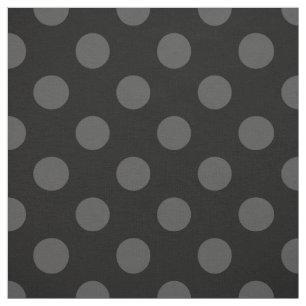 Tela Pos de polka gris sobre negro