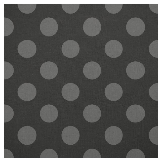 Tela Pos de polka gris sobre negro (Retal)