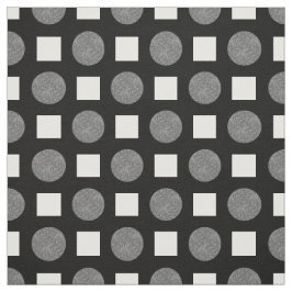 Tela Pos de polka gris y negro