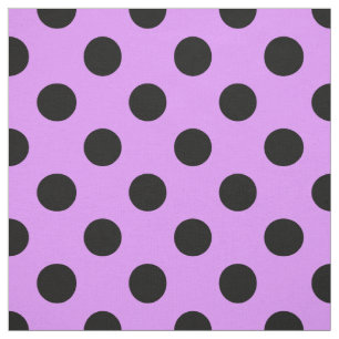 Tela Pos de polka negra en lila