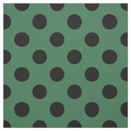 Tela Pos de polka negra en verde gelatina