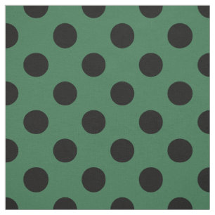 Tela Pos de polka negra en verde gelatina