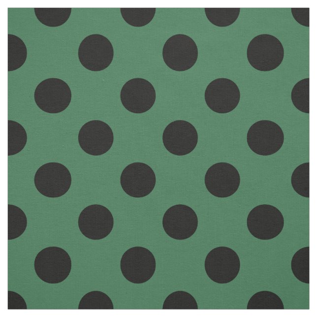 Tela Pos de polka negra en verde gelatina (Retal)