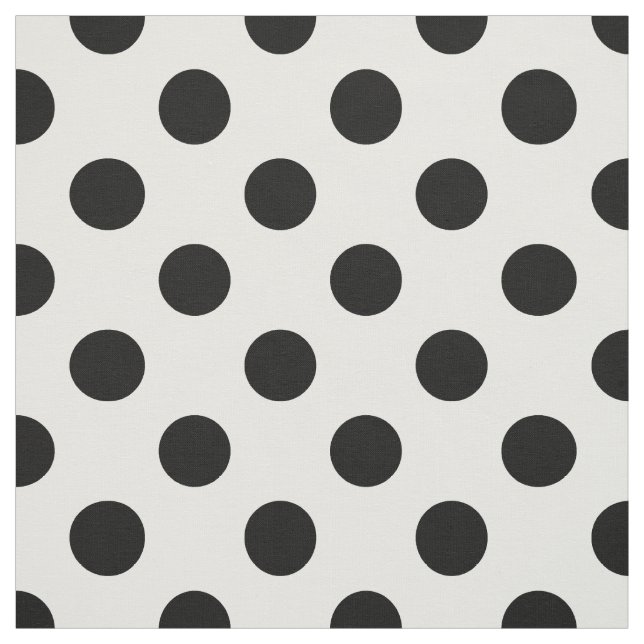 Tela Pos de polka negro sobre blanco (Retal)