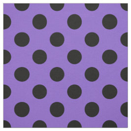 Tela Pos de polka negro sobre lavanda