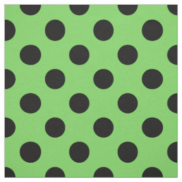 Tela Pos de polka negro sobre verde lima