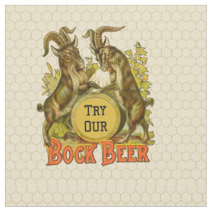 Tela Póster vintage de cerveza Bock: Salón de bar antig