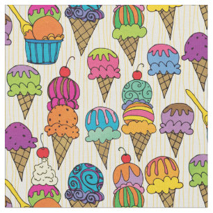 Tela postre de cutto helado en patrón crema giratoria