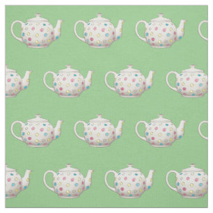 Tela Pota de té de punto de polka