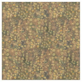 Tela Pradera dorada, floral abstracta, verde oliva