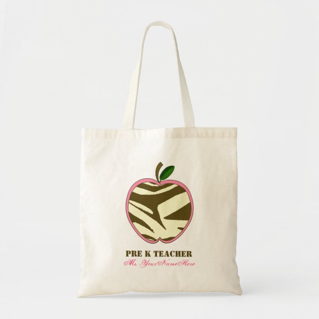 Tela Pre bolso del profesor de K - estampado de zebra (Frente)