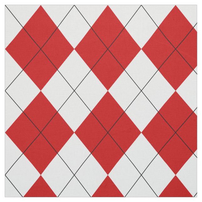 Tela Preppy Argyle Tartán Diamond Plage rojo blanco (Retal)