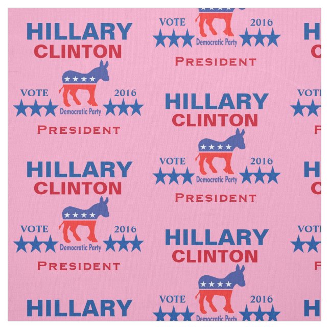 Tela Presidente 2016 rosa de Hillary Clinton (Retal)