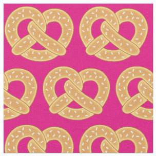 Tela Pretzels Monos Comida Niños Rosa