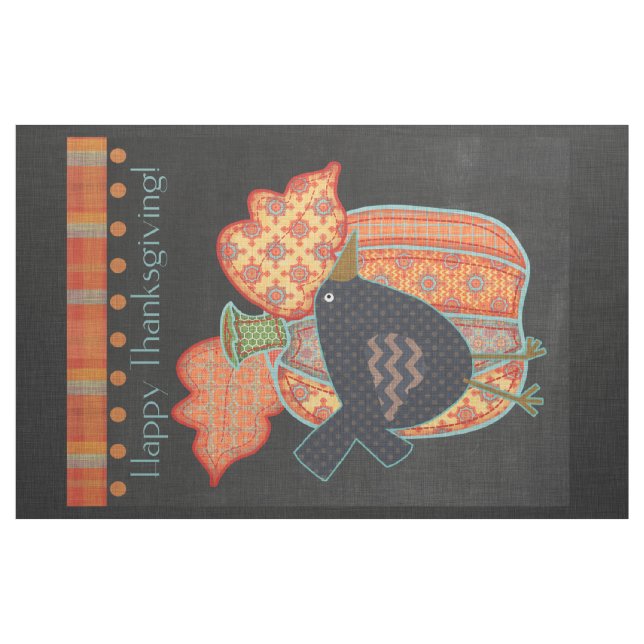 Tela Prim Black Crow Patchwork Pumpkin Acción de Gracia ("Cuarto gordo" (fat quarter))