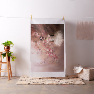 Tela Prima Ballerina Blossoms Florales Rosa Retrato Art