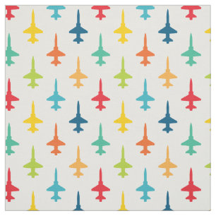 Tela Primarios coloridos del patrón T-38 Talon Fighter 