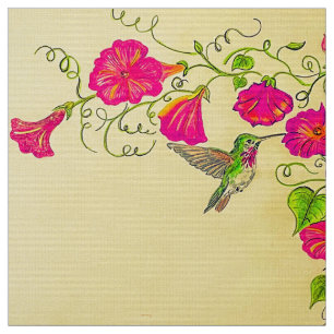 Tela Primavera rosa y amarilla