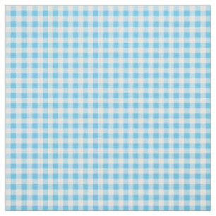Tela Primoriza el Patrón de Gingham de Sky Blue y Whit