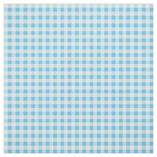 Tela Primoriza el Patrón de Gingham de Sky Blue y White (Retal)