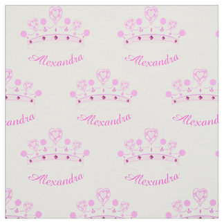 Tela Princesa rosada Crown Custom Name