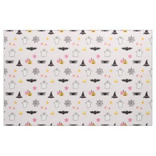 Tela Proyectos de costura de iconos de Halloween rosa b