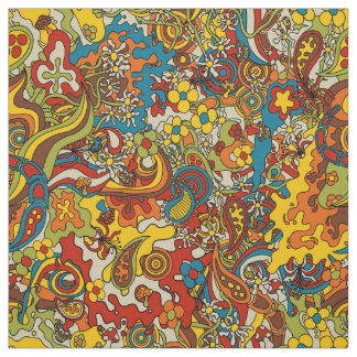 Tela psychedelic flow, retro 70s fabric