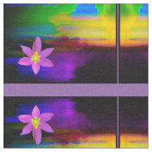 Tela puesta de sol de margarita rosa